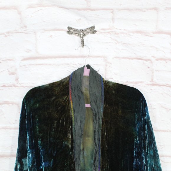 *Womens Blue Cotton Polyester Blend Reversible Open Cardigan Size M - Picture 2 of 8